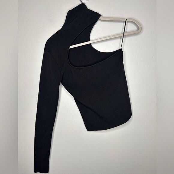 Zara Cutout One Sleeve Turtleneck Top - Picture 3 of 3
